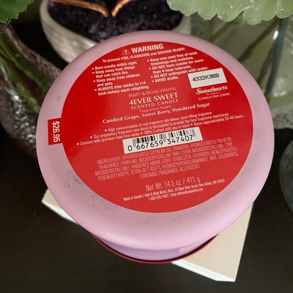 🆕🍭 BATH & BODY WORKS LIMITED EDITION “4EVER SWEET” 3-WICK CANDLE. BRAND NEW! - Picture 4 of 4